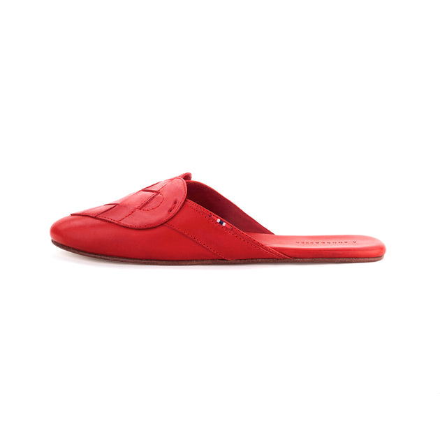 Red mule slippers online