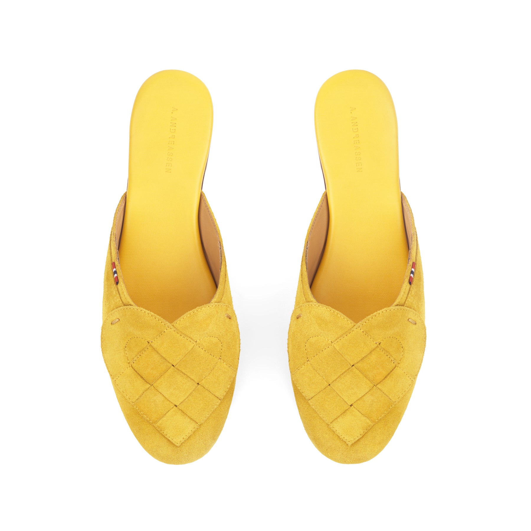 Yellow suede mules discount