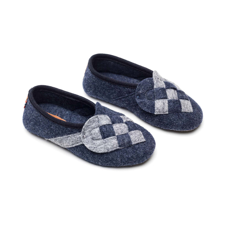 "Lille Elskling" Girls' Felt Slippers | Blue