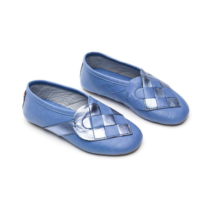 "Lille Elskling" Girls Leather Slippers | Baby Blue