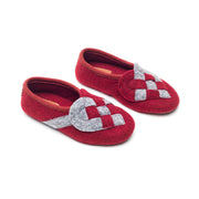 "Lille Elskling" Girls Felt Slippers | Red