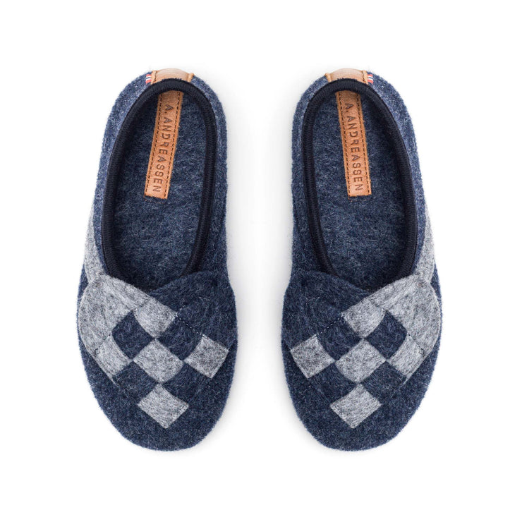 "Lille Elskling" Girls' Felt Slippers | Blue