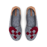 Elskling Slipper | Felt | Grey/Red