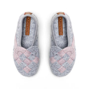 "Lille Elskling" Girls Felt Slippers | Grey/Pink