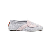 "Lille Elskling" Girls Felt Slippers | Grey/Pink