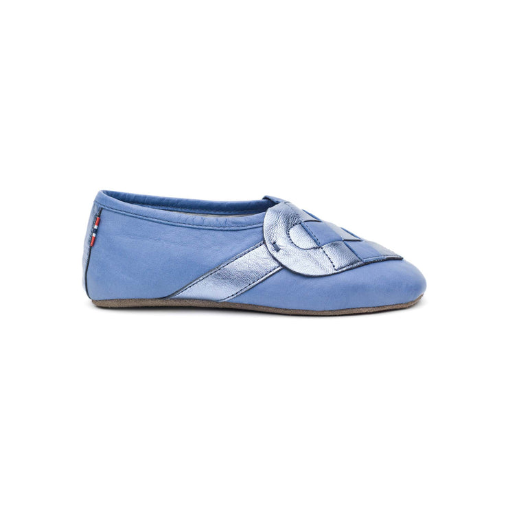 "Lille Elskling" Girls Leather Slippers | Baby Blue