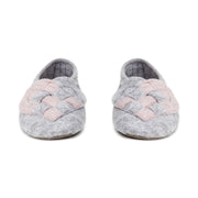 "Lille Elskling" Girls Felt Slippers | Grey/Pink