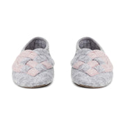 "Lille Elskling" Girls Felt Slippers | Grey/Pink