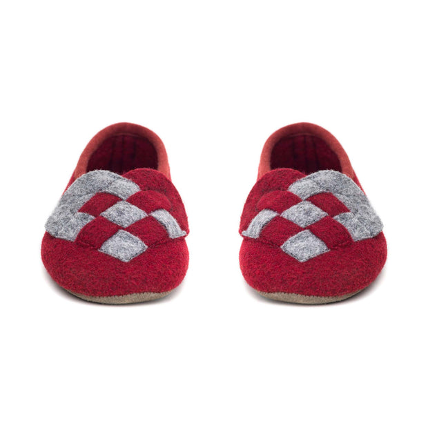 "Lille Elskling" Girls Felt Slippers | Red