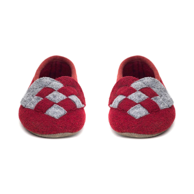 "Lille Elskling" Girls Felt Slippers | Red