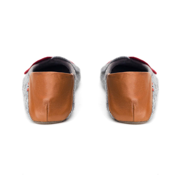 Elskling Slipper | Felt | Grey/Red