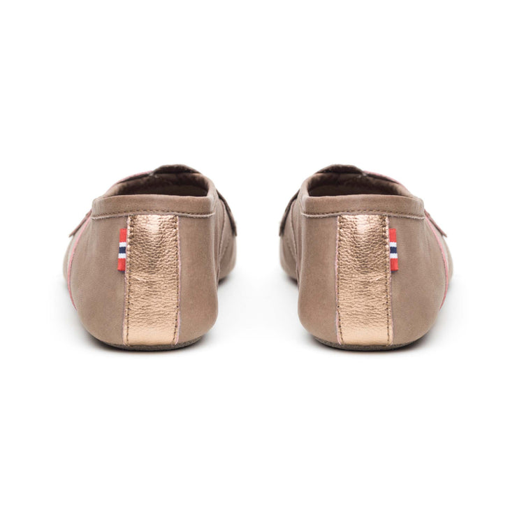 "Lille Elskling" girls leather slippers | taupe