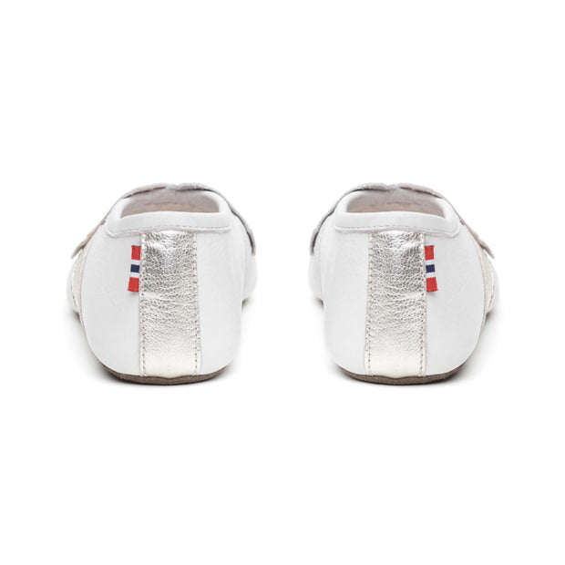 "Lille Elskling" Girls Leather Slippers | White
