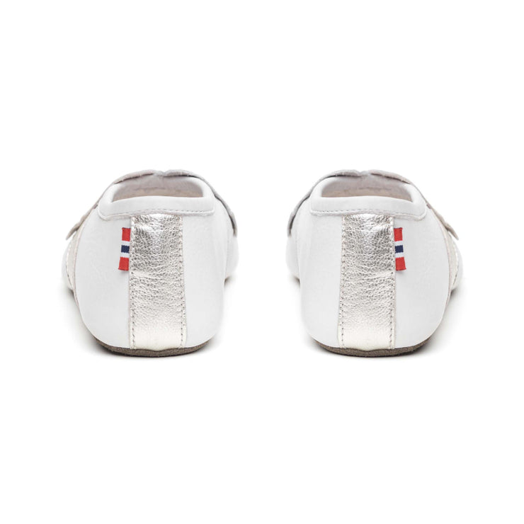 "Lille Elskling" Girls Leather Slippers | White