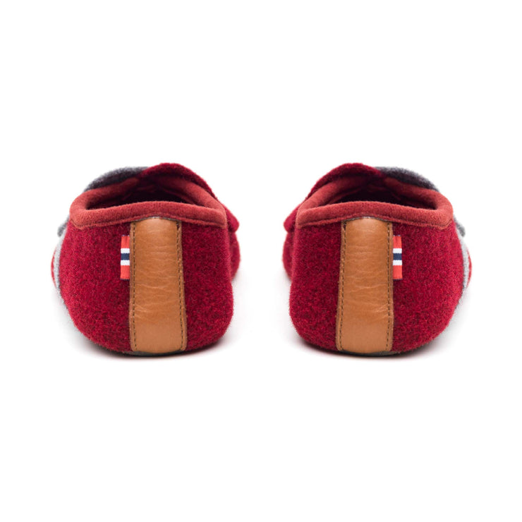 "Lille Elskling" Girls Felt Slippers | Red