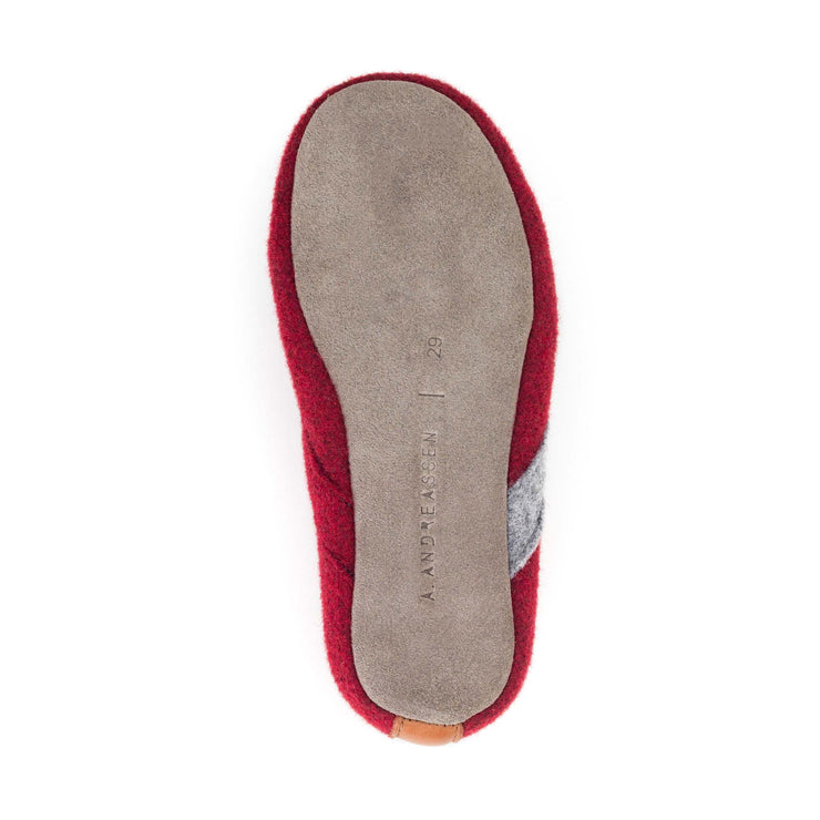 "Lille Elskling" Girls Felt Slippers | Red