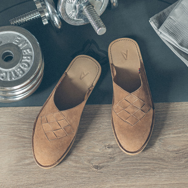 Henrik |  Men's Mule / Slip-On  | Leather | Tobacco