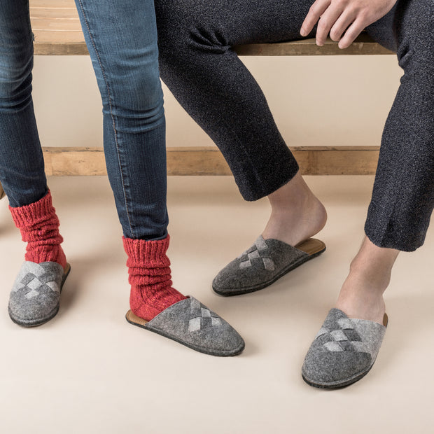 Henrik | Mule / Slip-On | Wool Felt | Grey