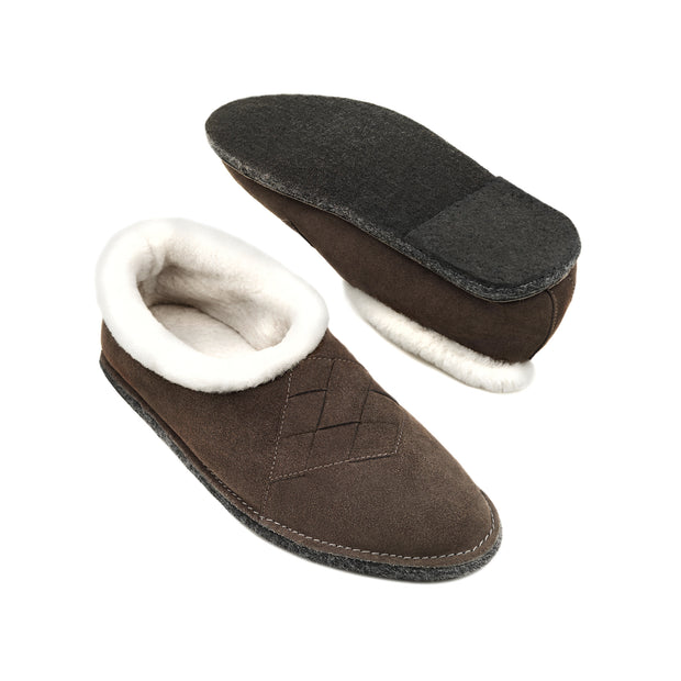 Henrik | Shearling Slippers | Suede & Shearling | Aske (Ash Grey)