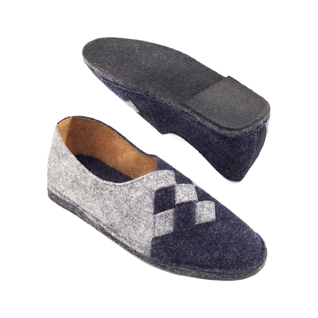 Henrik | Slippers | Wool Felt | Navy