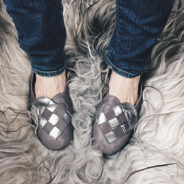 Elskling Slipper | Soft Leather | Slate Grey