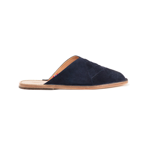 Henrik | Men's Mule / Slip-On | Leather | Midnight Blue