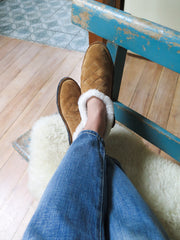 Henrik | Shearling Slippers | Suede & Shearling | Tobacco