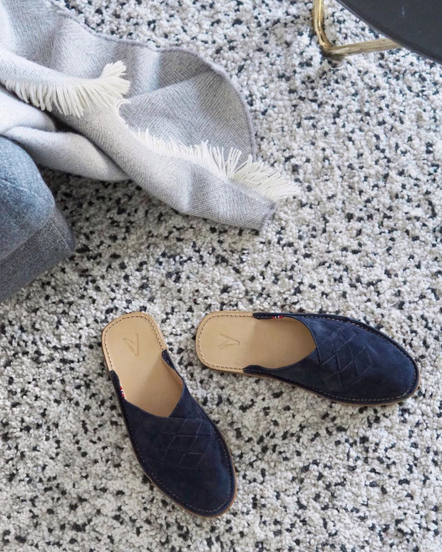 Henrik |  Mule / Slip-On  | Nubuck | Midnight Blue