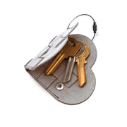 Elskling Key Ring | Leather | Metallic Silver